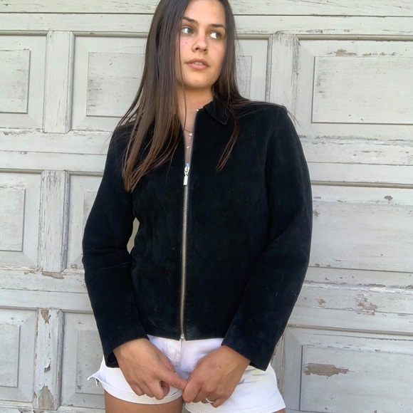 Vintage Leather Jacket (Black Suede!) - Picture 6 of 7